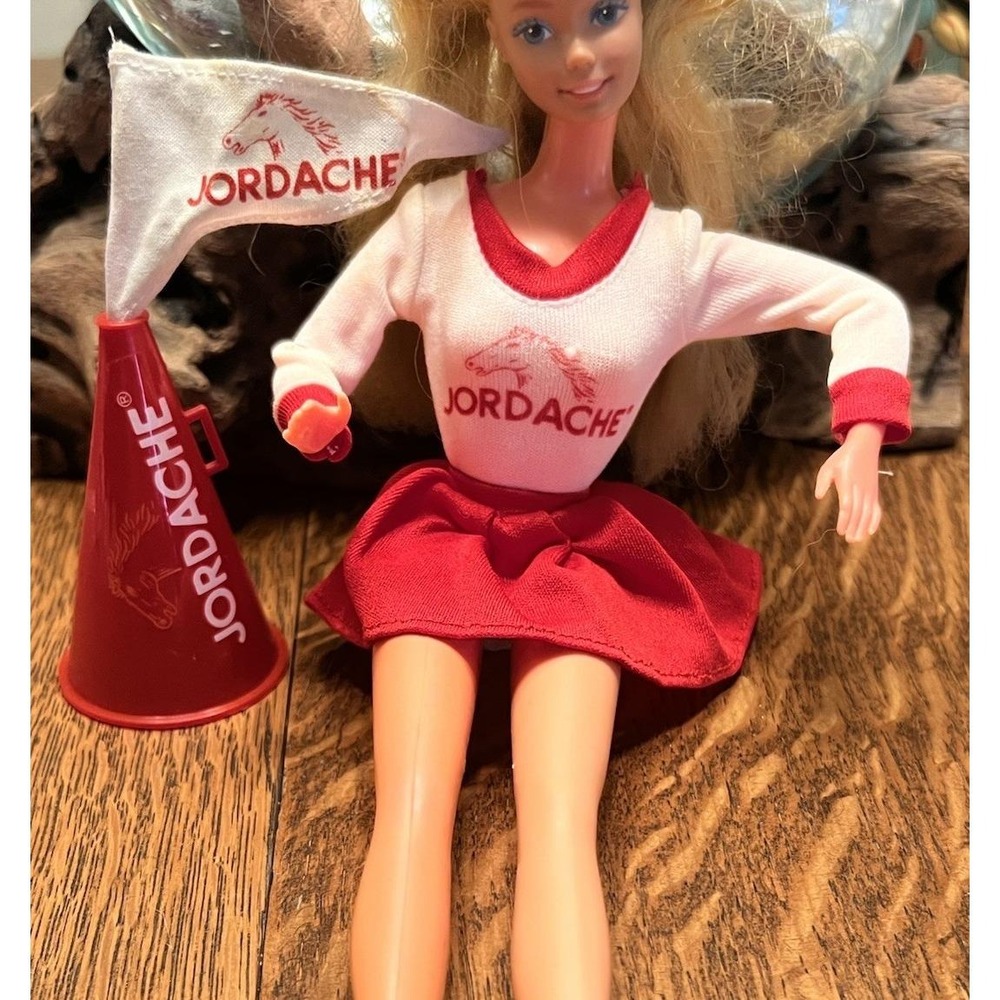 Vintage 1981 Mego Jordache Cheerleader Outfit Accessories Megaphone Flag